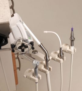 Optional Pivoting Instrument Bar with Optional Ergo Angle HVE and Micro Evacuation