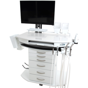 Ambidextrous Mobile Dental Assistant Cabinet with assistant’s instruments & handpieces