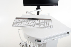 Optional post mounted keyboard tray PN 90-K001