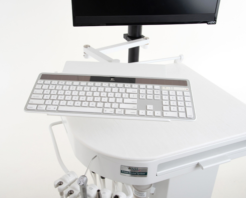 Optional post mounted keyboard tray PN 90-K001